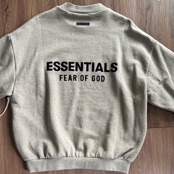 Fear of God Other - Fear of God Essentials NWT Men’s Crewneck Sweater in Heather Oatmeal